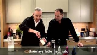 aerolatte  milk frother makes three layer caffè latte macchiato [upl. by Eelnayr]