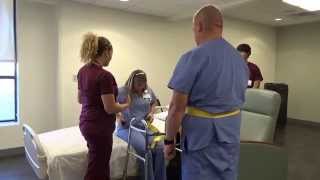 Physical Therapy Transfer Training  How To Transfer From Wheelchair To Bed [upl. by Johnston]