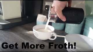 How to Get More Froth from Your Nespresso Coffee Aeroccino  Nespresso tips and help [upl. by Janelle]