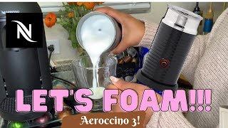 How To Foam Milk With Aeroccino 3 Make Coffee With Foam Tips amp Tricks  Easy Foamed Latte Recipe [upl. by Hawger]