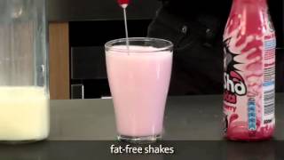 How to make a fat free milkshake using an aerolatte milk frother [upl. by Nadabus]